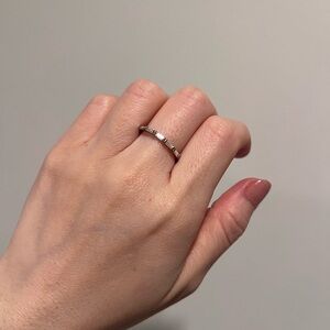 NWT Gold Baguette Diamond Band Ring
